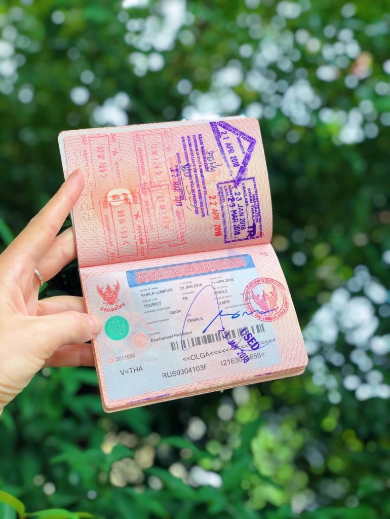 виза и штамп в Таиланд